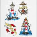 Kleurrijke oldschool tattoo ontwerpen in zee-thema door Aaron
