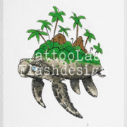 Schildpad tattoo ontwerp in kleur door Aaron