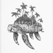 Schildpad tattoo ontwerp door Aaron