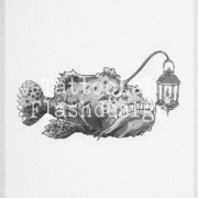 Lantaarnvis tattoo ontwerp door Aaron