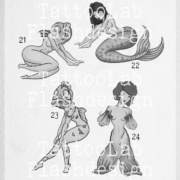 Zeemeerminnen tattoo ontwerpen door Aaron