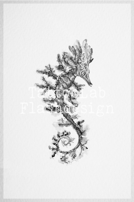 Zeepaard tattoo ontwerp door Francine