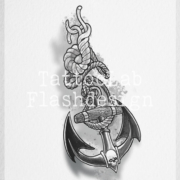 Tattoo ontwerp van een anker door Jeroen