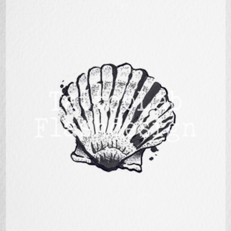 Tattoo ontwerp van een handgemaakte tekening met brushstrokes