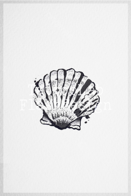 Tattoo ontwerp van een handgemaakte tekening met brushstrokes