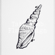 Tattoo ontwerp van een handgemaakte tekening met brushstrokes