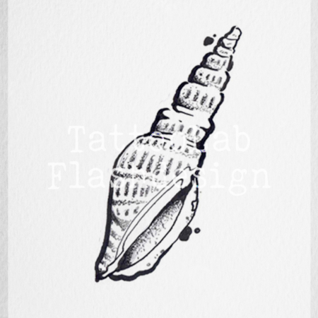 Tattoo ontwerp van een handgemaakte tekening met brushstrokes