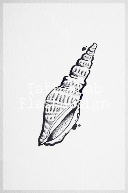 Tattoo ontwerp van een handgemaakte tekening met brushstrokes