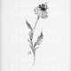 Grote tattoo design van een bij met bloem in watercolour stijl